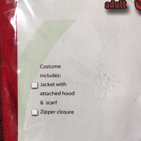 RG Costumes Adult Santa Claus sz Small Jacket Hoodie Scarf Zipper Closure Unisex - Picture 5 of 8